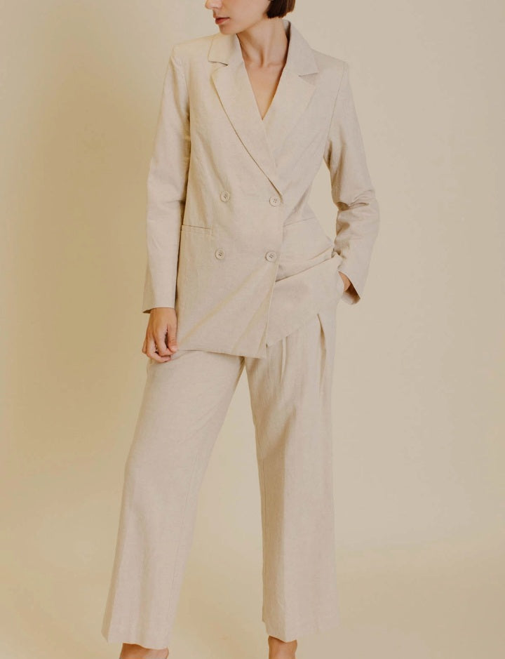Timeless Oatmeal Luxe Blazer